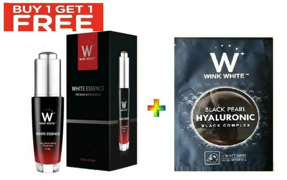 1 Bottle Free 1 Mask Wink White Essence Red peach extract clear