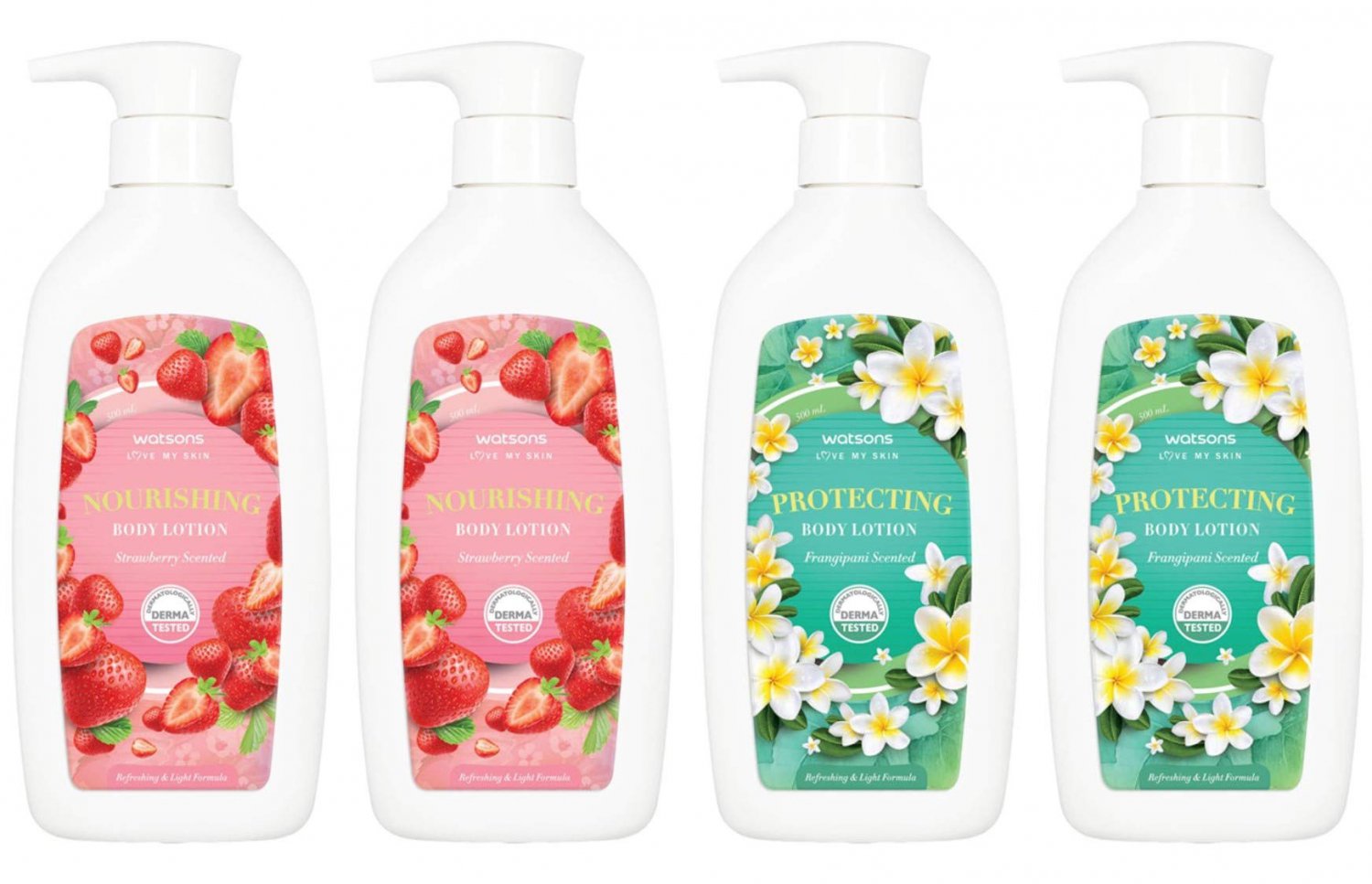 Watsons Strawberry and Frangipani Scented Body Lotion Set 2.