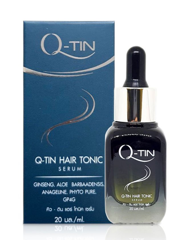 Q-Tin Hair Tonic Serum Anti Hair Loss 20ml Natural Extracts Stimulate