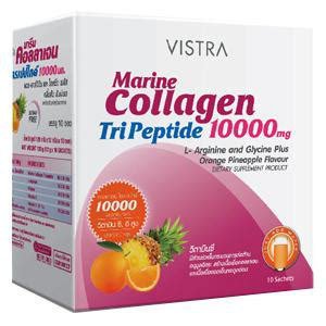 Vistra Marine Collagen TriPeptide 1300 Plus Q10 30 Tablets.