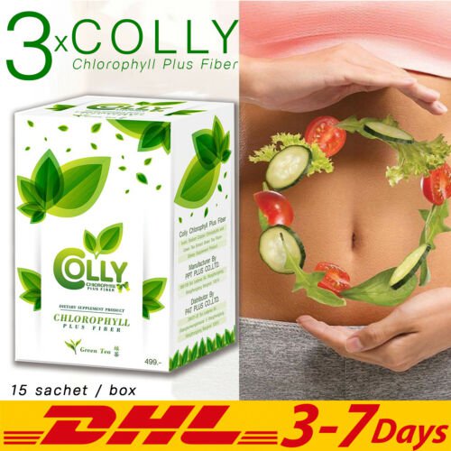 3x Colly Chlorophyll Plus Fiber Weight Loss Detox Slim Natural Diet
