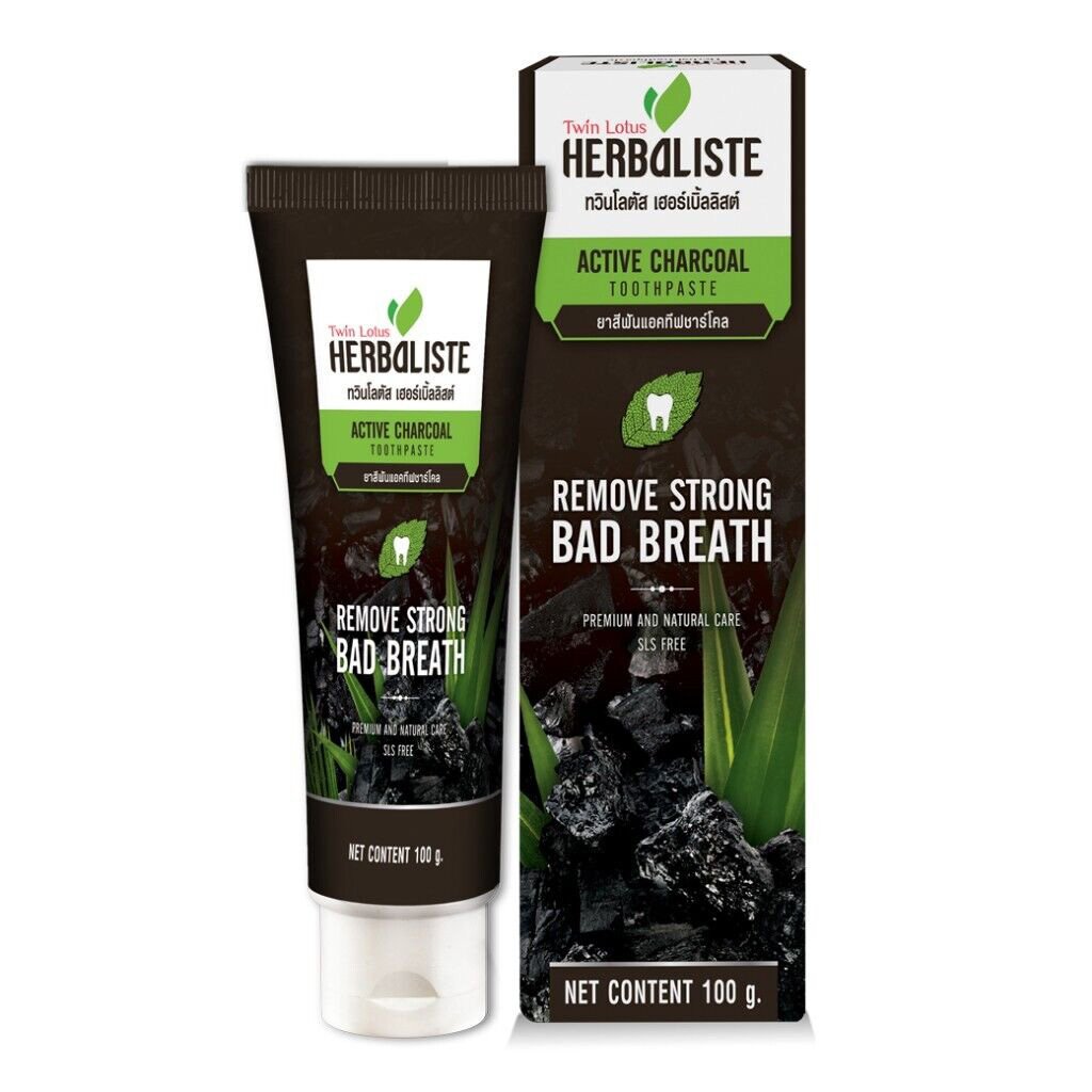 Charcoal Toothpaste Twin Lotus Herbaliste Remove Bad Breath Whitening Te