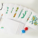Garden plants Notecard Set of 8 - Folded Note Card