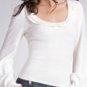 ArdenB. White Long Sleeve Top Size Medium NEW NWT