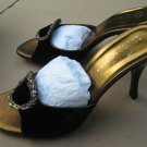 Donald Pliner Nervo Slide Sandal Shoes Black Velvet NEW in box