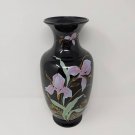 French Ceramic Vase With Flowers Motifs, 1950s