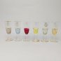 1950 Elegant and Gorgeous Italian Mid Century Vintage Napoleon Decanter with 6 Glasses
