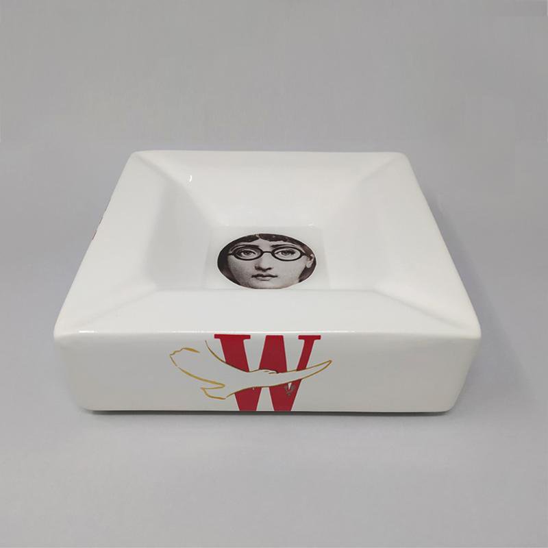 1970s Fornasetti Porcelain Ashtray/Empty Pocket designed by Piero Fornasetti for Winston