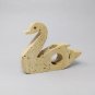 1970s Original Rare Travertine Swan Sculpture by Enzo Mari for F.lli Mannelli. Made in Italy