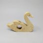 1970s Original Rare Travertine Swan Sculpture by Enzo Mari for F.lli Mannelli. Made in Italy