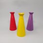 1980s Amazing Set of 3 Vases in Ceramic. Made in Italy