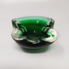 1960s Gorgeous Green Bowl or Catch-All By Flavio Poli for Seguso in Murano Glass