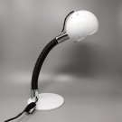 1970s Stunning Space Age White Eyeball Table Lamp by Reggiani. Made in Italy