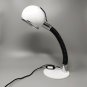 1970s Stunning Space Age White Eyeball Table Lamp by Reggiani. Made in Italy