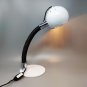 1970s Stunning Space Age White Eyeball Table Lamp by Reggiani. Made in Italy