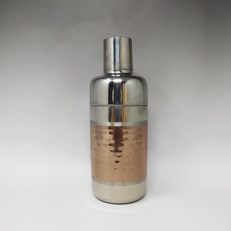 1960s Gorgeous Stainless Steel Cocktail Shaker. Made in Italy