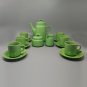 1970s Stunning Green Tea Set/Coffee Set in Gres Porcelain. Made in Italy