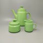 1970s Stunning Green Tea Set/Coffee Set in Gres Porcelain. Made in Italy
