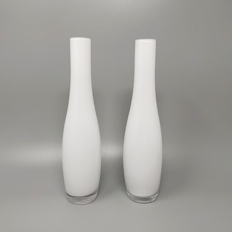 1970s Stunning Pair of Vases by Dogi in Murano Glass. Made in Italy