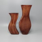 1970s Gorgeous Brown Pair of Vases in Metal. Made in Italy