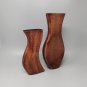 1970s Gorgeous Brown Pair of Vases in Metal. Made in Italy