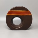 1970s Stunning Space Age Brown Vase in Ceramic. Made in Italy