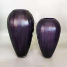 1970s Stunning Purple Pair of Vases in Murano Glass. Made in Italy