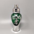 1950s Stunning Green and Silver Cocktail Shaker. Made in Italy