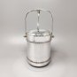 1960s Stunning ice bucket in stainless steel by Aldo Tura for Macabo. Made in Italy