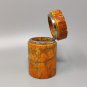 1960s Gorgeous Orange Alabaster Smoking Set by Romano Bianchi. Made in Italy