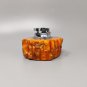 1960s Gorgeous Orange Alabaster Smoking Set by Romano Bianchi. Made in Italy