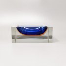 1970s Stunning Rectangular Blue Ashtray or Catch-All By Flavio Poli for Seguso