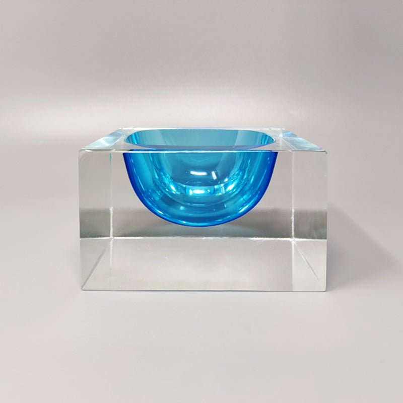 1960s Stunning Blue Ashtray or Catch-All By Flavio Poli for Seguso