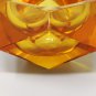 1960s Stunning Ochre Ashtray or Catchall By Flavio Poli for Seguso. Made in Italy