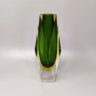 1960s Astonishing Green Vase By Flavio Poli for Seguso. Made in Italy