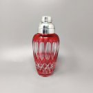 1960s Gorgeous Red Bohemian Cut Crystal Glass Cocktail Shaker. Made in Italy