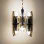 1970s Gorgeous Chandelier from Veca in Murano Smoked Glass. Made in Italy