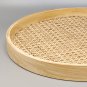 1970s Astonishing Round Tray in Viennese Straw. Made in Italy