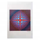 1970s Original Gorgeous Victor Vasarely Op Art Limited Edition Lithograph