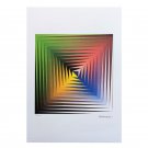 1970s Original Gorgeous Victor Vasarely  "Vonal Prim" Limited Edition Lithograph