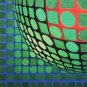 1970s Original Gorgeous Victor Vasarely  Op Art Limited Edition Lithograph