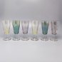 1960s Astonishing Set of Six Crystal Glasses. Made in Italy