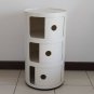 1970s Pair of  White Plastic Modular Cabinets by Anna Castelli Ferrieri for Kartell. Made in Italy