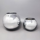1970s Gorgeous Pair of Vases in Mirror Glass by Emilio Pucci. Made in Italy