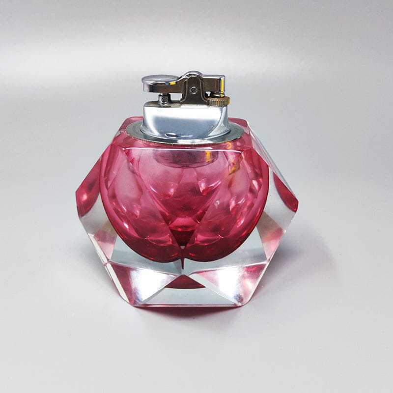 1960s Stunning Table Lighter in Murano Sommerso Glass By Flavio Poli for Seguso