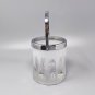 1960 Gorgeous Ice Bucket with 6 Glasses in Hand Cut Lead Crystal by Kristal. Made in Italy
