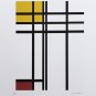 1970s Original Gorgeous Piet Mondrian "Opposition of Lines" Limited Edition Lithograph