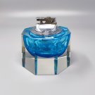 1960s Blue Table Lighter in Murano Sommerso Glass By Flavio Poli for Seguso