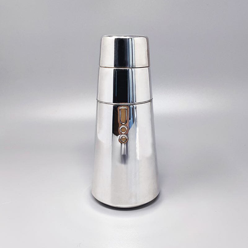 1960s Astonishing Cocktail Shaker In Silver Plated by LARAS. Made in Italy