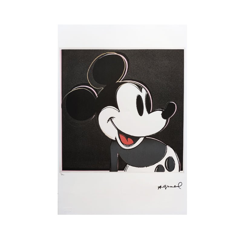 Prodotti 1980s Gorgeous Andy Warhol "Mickey Mouse" Limited Edition Lithograph by Leo Castelli